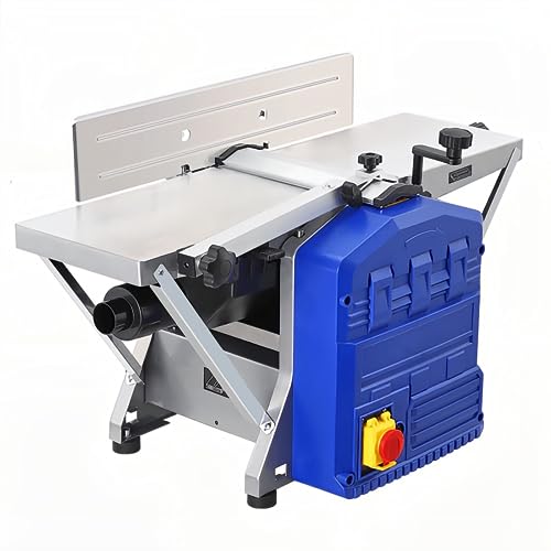 PioneerWorks Power Benchtop Planer, 1250W Wood Planer, Dual Planing Function, 29"*8" Worktable Thickness Planer with Low Noise and Low Dust Planing,