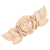 Wood Applique Rubber Wood Carved Corner Onlay Applique Furniture,Decorative Wood Appliques,Onlay Door Wall Cabinet Frame Decor Flower Shape Unpainted Pilipane
