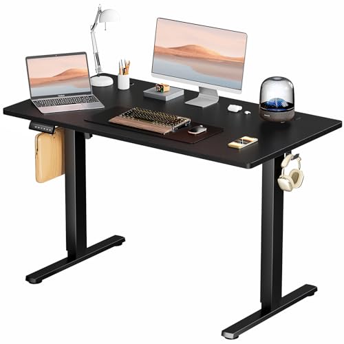 SMUG Standing Desk, Adjustable Height Electric Sit Stand Up Down Computer Table, 48x24 Inch Ergonomic Rising Desks for Work Office Home, Modern - WoodArtSupply