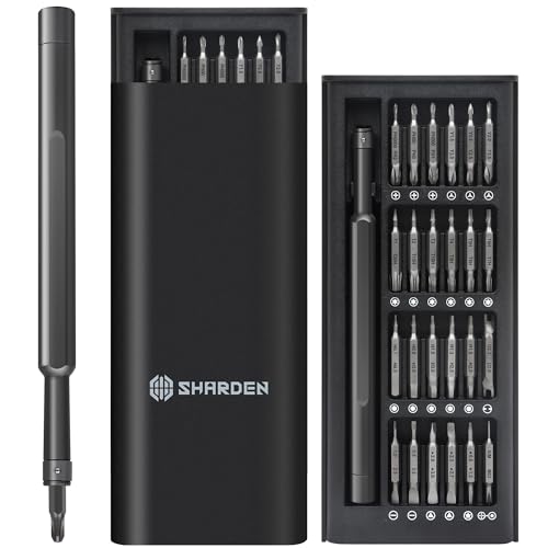 SHARDEN Precision Screwdriver Set 49 in 1 Small Screwdriver Set Magnetic Screwdriver Kit Electronic Repair Tool kit for Laptop, iPhone, Computer, - WoodArtSupply