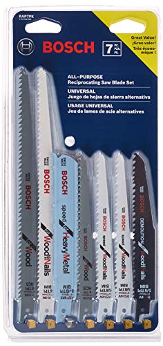 BOSCH RAP7PK 7-Piece Reciprocating Saw Blade Set - WoodArtSupply