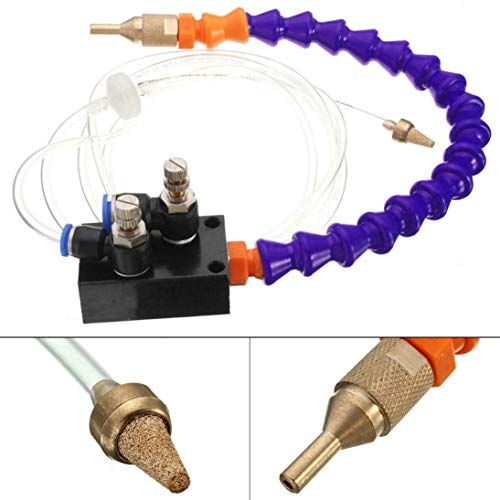 BACHIN Upgrade Version Mist Coolant Lubrication Spray System for Metal Cutting Engraving Cooling Sprayer Machine for Air Pipe CNC Lathe Milling Drill BACHIN