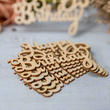 20Pack Mini Happy Birthday Wood Wall Art Happy Birthday Unfinished Ornaments for Christmas Wedding Birthday Party Decoration Home Door Wall Zontween
