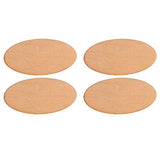 MAGICLULU 60pcs Pieces Oval Wood Trim Unfinished Christmas Wooden Cutout Oval Chips Wooden Slices Ornament Wood Slices Wood Slabs Wooden Craft Shapes MAGICLULU