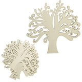 20 Pcs 5 Inches Family Tree Wood Cutout Blank Wooden Tree Shape for Crafts for Family Tree Weddings Christmas Ornaments and DIY Crafts Decoration Homakover