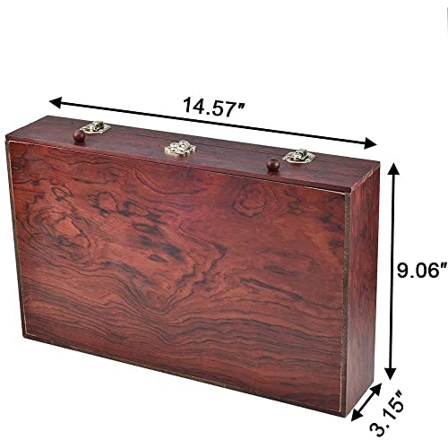 Sunnyglade 145 Piece Deluxe Art Set, Wooden Box & Drawing Kit with Crayons, Oil Pastels, Colored Pencils, Watercolor Cakes, Sketch Pencils, Paint Sunnyglade