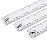 Mr. Pen- Ruler, Rulers 12 inch, Pack of 3, Clear Ruler, Plastic Ruler, Drafting Tools, Rulers for Kids, Measuring Tools, Ruler Set, Ruler inches and Mr. Pen