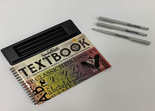 Speedball Textbook Project Kit, Includes 1.3 mm, 2.0 mm, and 3.0 mm Elegant Writer Calligraphy Markers Chisel Nib Tip Pens for Drawing, Journaling, Speedball