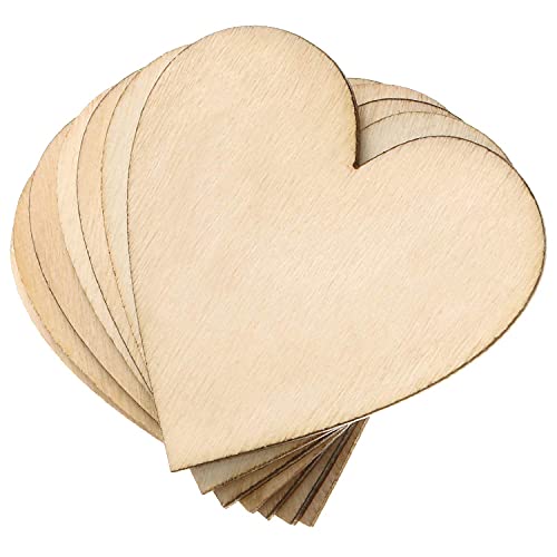 2-Inch Wooden Hearts for Crafts, 100 Pcs Heart Shaped Wood Sheets, Christmas Wood Decorations for Tree, Blank Unfinished Wood Ornaments for Wedding,