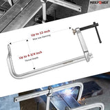 MAXPOWER Heavy Duty F Clamp 12-Inch x 4-3/4-Inch Throat (300 x 120mm Throat), Pack of 1 MAXPOWER