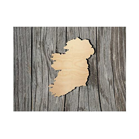 Ireland Wood Craft Unfinished Wooden Cutout Art DIY Wooden Signs Inspirational Wall Plaque Classic Home Family Wall Decor for Laundry Room Bathroom Arupkeer