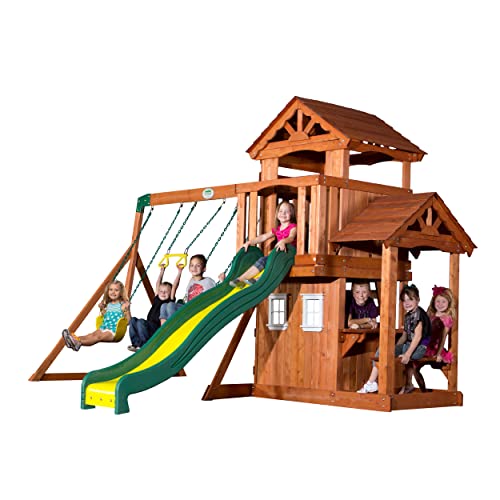 Backyard Discovery Tanglewood All Cedar Wood Playset Swing Set Backyard Discovery