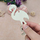 20pcs Flamingo Shape Unfinished Wood Cutouts DIY Crafts Blank Flamingo Wooden Ornaments for Summer Hawaii Luau Theme Party Decoration JANOU