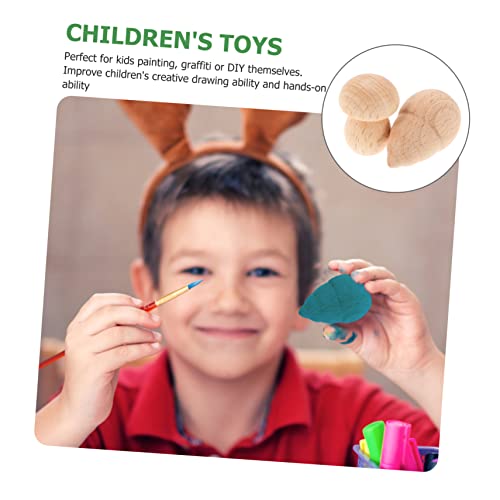 Ciieeo 12Pcs Log Unfinished Wood Figures Unfinished Wood Mushroom Christmas Tree Wood Craft unpainted Craft peg Doll Puzzle Toy Blank peg Dolls DIY Ciieeo