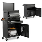 IRONMAX Rolling Tool Chest, 5-Drawer Lockable Tool Cabinet w/Adjustable Shelf & 4 Universal Wheels, 2 in 1 Detachable Tool Box Storage Organizer for IRONMAX