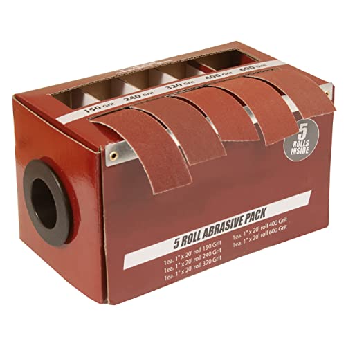Boxed Multi-Roll Assorted Abrasive Rolls For Wood Turners, Furniture Repair, Woodworkers, Metal Workers and Automotive Body Work In Assorted Grits,