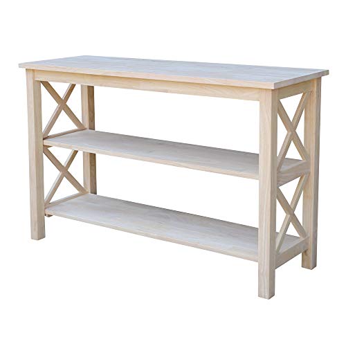 International Concepts Hampton Console or Sofa Table Unfinished IC International Concepts