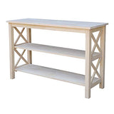 International Concepts Hampton Console or Sofa Table Unfinished IC International Concepts