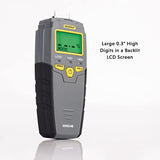 General Tools MMD4E Digital Moisture Meter, Water Leak Detector, Moisture Tester, Pin Type, Backlit LCD Display With Audible and Visual General Tools