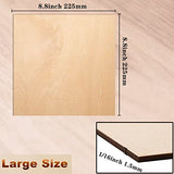 AIKS Basswood Sheets 8.8 x 8.8 x 1/16 Inch Unfinished Balsa Wood Sheets for Cricut Maker, Laser Cutting, Wood Burning, Architectural Models, AIKS