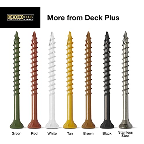 Deck Plus 48412 Wood Screws #8 x 1-5/8", Tan, 5lb Box - WoodArtSupply