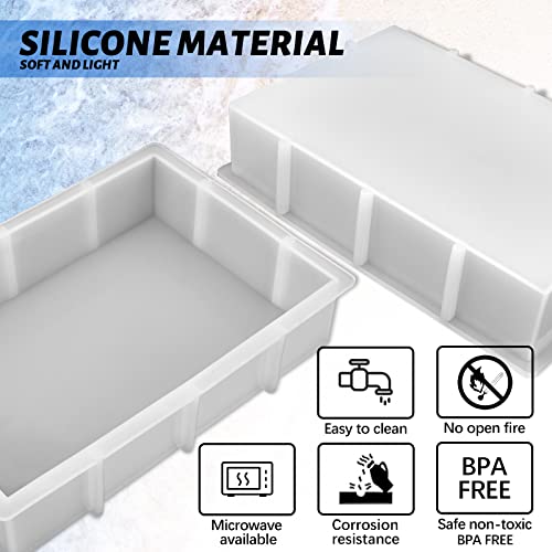 Large Rectangular Resin Silicone Mold,Bookends Resin Molds, Crystal Epoxy Casting Resin Molds for Flowers Preservation,Office Home Decoration, - WoodArtSupply