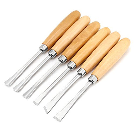 6pcs Professional Wood Carving Hand Chisels Set DIY Woodworking Sculpting Tools Carving chisel Round chisel ASHATA