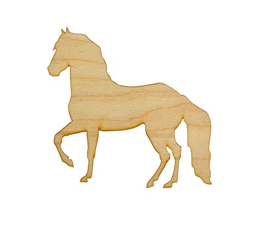 Horse Shape Unfinished Wood Animal Cut Outs 2.5" Inch 6 Pieces HRS02-06