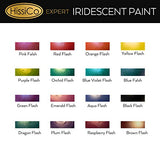 Iridescent Acrylic Paint, Set of 16 Chameleon Colors 60ml 2 OZ Bottles, High Viscosity Shimmer Paint, Non-Toxic and Fade-Resistant for Artists, HissiCo