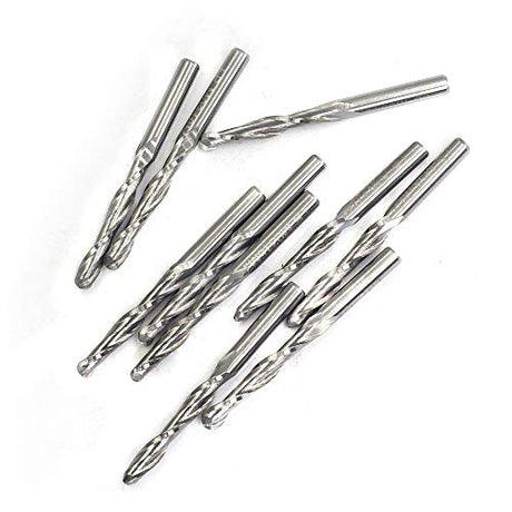 OSCARBIDE 1/8" Shank Ball Nose Carbide End Mills 2 Flutes CNC Spiral Router Bits Milling Cutter for Engraving Milling 3D sculpturing Roughing Acrylic OSCARBIDE