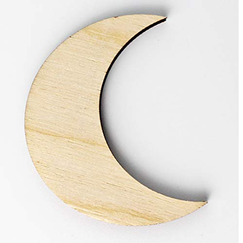 Moon Halloween Unfinished Wood Laser Cut Out Cutout Shape Crafts Sign DIY Ready to Paint or Stain Texan Wood Crafts