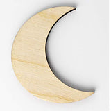 Moon Halloween Unfinished Wood Laser Cut Out Cutout Shape Crafts Sign DIY Ready to Paint or Stain Texan Wood Crafts