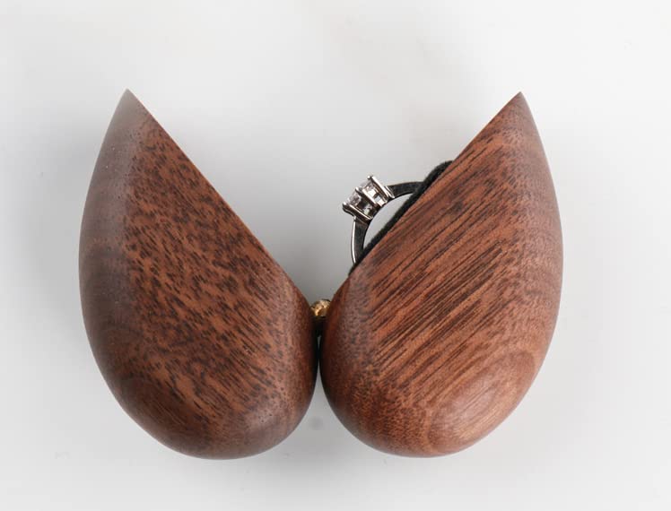 Personalized Wooden Ring Box Heart Shaped Ring Box Wedding,Proposal,Engagement Generic