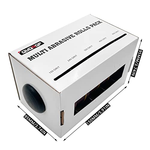 QYQRQF Emery Cloth Roll, 5 Grits Abrasive Sandpaper Rolls Assorted Sand Paper with Dispenser for Woodworking Automotive Metal Polishing, 150 240 320 QYQRQF