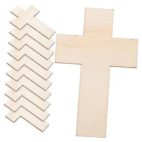 COHEALI 20pcs Log Color Cross Kids Tools Kid Crafts Wooden Crosses Kids Arts and Crafts Arts and Crafts for Kids Tools for Wood Kids Decor Wood Decor COHEALI