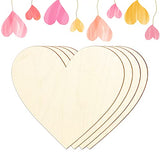 Wood Hearts for Crafts 12 Inch, 4 Pack DIY Blank Wooden Heart Shape Ornaments for Crafts Unfinished Hearts Wood Cutout for Crafts Valentine's Hearts Boqin