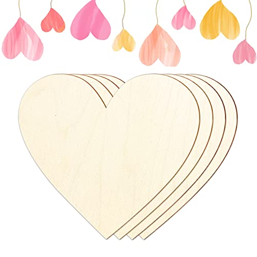 Wood Hearts for Crafts 12 Inch, 4 Pack DIY Blank Wooden Heart Shape Ornaments for Crafts Unfinished Hearts Wood Cutout for Crafts Valentine's Hearts - WoodArtSupply