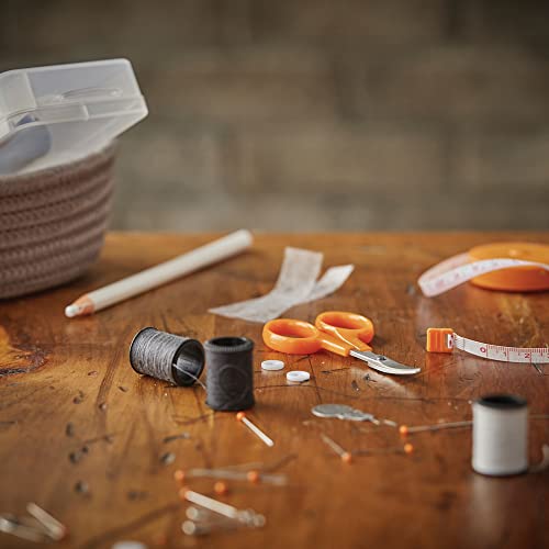 Fiskars Sewing Kit - 62-Piece Sewing Set with Case - Craft Supplies for Sewing - Clear Fiskars