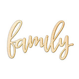 Family Wood Sign Home Décor Rustic Gallery Wall Art Unfinished 18" x 11" Woodums