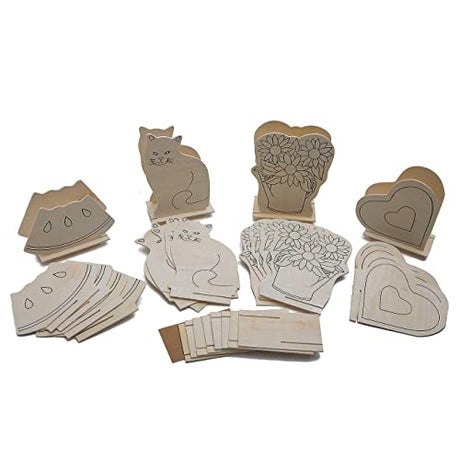 Unfinished Wood Napkin Holders, Unassembled (Pack of 12) S&S Worldwide