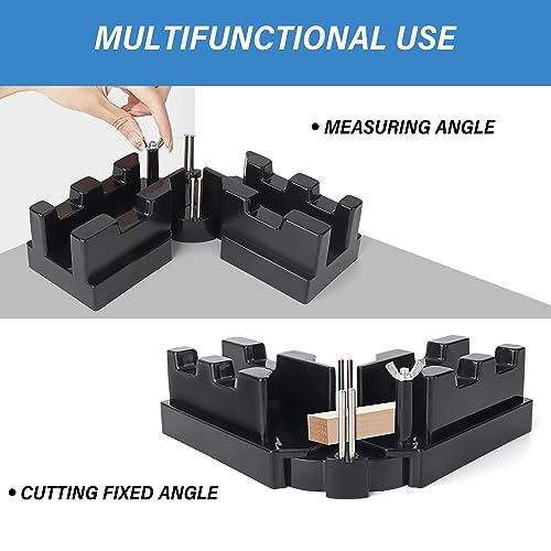 MEANLIN 2 in 1 Mitre Measuring Cutting Tool Miter Saw Protractor and 85-180° Angle Finder Woodworking Tools for Pipeline Installation Home - WoodArtSupply