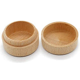 HOLLY TRIP 2PCS Small Round Unpainted Wooden Box, Wedding Ring Jewelry Boxes DIY Storage Trinket Bearer Box Container Case HOLLY TRIP