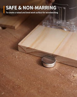 DAYDOOR Bench Dog Clamp, MFT Stainless Steel Table Stop for 3/4'' Dog Hole, Workbench Peg Brake Stops for Woodworking(19mm, 4 Pack) DAYDOOR