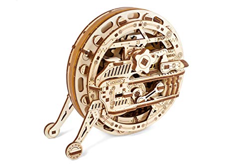 UGEARS Mechanical Monowheel 3D Puzzle Kit | Movable Unicycle Wooden Puzzle Craft Set and Thinking Task for Adults | 3D Model Kit Made of Wood Idea UGEARS