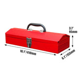 BIG RED ATB213 Torin 16" Hip Roof Style Portable Steel Tool Box with Metal Latch Closure, Red BIG RED