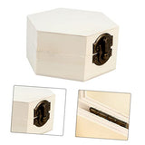 Abaodam 2pcs Hexagonal Jewelry Box Unfinished Wooden Wedding Kids Jewelry Organizer Jewelry Organizer Clear Jewelery Organizer Treasure Chest for Abaodam