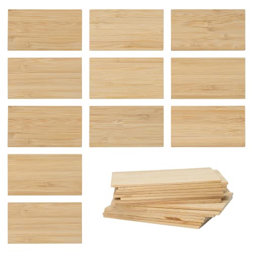 Bamboo Engraving Blanks Rectangle Bamboo Blanks Unfinished Wood Blanks 50 Pcs WoodArtSupply