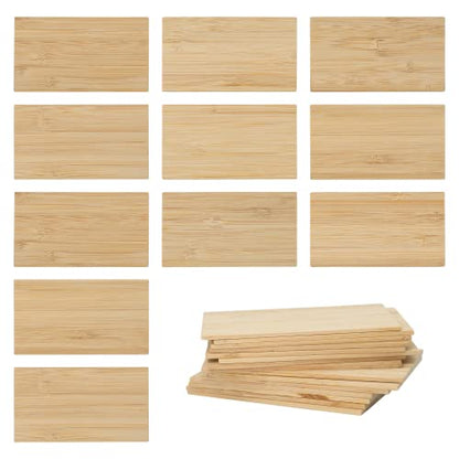 Bamboo Engraving Blanks Rectangle Bamboo Blanks Unfinished Wood Blanks 50 Pcs - WoodArtSupply