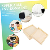 Tofficu 5pcs Blank Wooden Picture Frame Personalized Photo Frame Unfinished Wood Boards Unfinished Wood Canvas Painting Canvas Square Frame Clay Tofficu