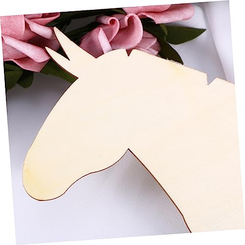 TEHAUX Unfinished Wood Ornaments Unfinished Wood Cutouts Wood Chips for Crafts Pendant Wooden Graffiti TEHAUX